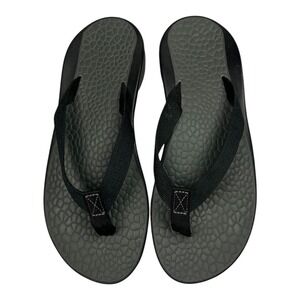 Chaco EUC Flip Flop Sandals Women's 9 Black Grey LUVSEAT EcoTread Comfort